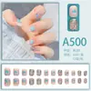 Piezas de Uñas Postizas Terminadas, Uñas Postizas, Arte de Uñas Simple de Limón Helado Transparente Estilo Celebridad de Internet, Extensiones de Uñas y Uñas Portátiles