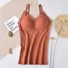 Camisola sin rozaduras con almohadilla en el pecho para mujer, tirante ajustable, cuello en V, espalda bonita, corte ajustado, sexy, todo a juego, lencería