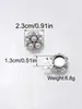Botão Flor de Pérola Clip-On Removível Botões Decorativos de Metal com Acabamento de Luxo para Camisas, Vestidos, Acessórios de Roupa DIY