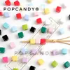Accesorios acrílicos para cuentas cuadradas coloridas de agujero grande hechas a mano, accesorios para collares y ropa, materiales para accesorios de abalorios hechos a mano al por mayor