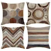 Funda de Almohada Geométrica Retro de Venta Caliente Transfronteriza Tela Estilo Americano Funda Decorativa para Cojín de Sofá Funda de Cojín Amazon