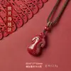 Colgante Natural de Cinabrio Dorado Púrpura con Hebilla de Paz, Calabaza, Buda Maitreya, Guanyin, Gota de Agua, Diseño de Zorro para Hombres y Mujeres