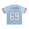 2026 Verano Novedad En Stock Estilo Callejero Americano Personalidad Estampado Bloque de Color Deportivo Manga Corta Camiseta para Hombre Top de Manga Corta Estampado
