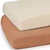 Funda de Cama de Dos Piezas de Tela Creada Transfronteriza Hilo de Algodón para Bebé Color Sólido Cubierta Completa para Cama de Bebé Sábana de Cama Transpirable de Hilo de Algodón de Doble Capa