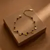 Pulsera de Piedra Natural Personalizada de Verano Europea y Americana Transfronteriza para Mujer, Diseño de Cuentas, Joyería Dulce y Sencilla de Acero de Titanio que No se Desvanece