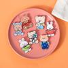 Ins estilo desenhos animados bonito broche acrílico urso coelho crachá roupas saco acessórios pequenas joias atacado