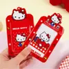 Yuemu Auténtico Hello Kitty Portatarjetas Pequeño Lindo Dibujo Animado Estudiante Insignia de PVC Portatarjeta de Identificación Impermeable Tarjeta de Exposición