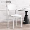 Habitación de Alquiler Mesa de Comedor Taburete de Plástico Silla de Comedor para el Hogar Apilable Taburete Engrosado Hogar Fuerte y Duradero Silla para Sala de Estar