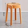 Taburete de plástico grueso apilable para el hogar, mesa de comedor, banco, taburete redondo, taburete alto creativo de moda, silla nórdica sencilla