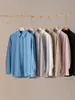 [Selección Premium] Camisa de Media Botonadura Fácil de Cuidar Sin Planchar para Mujer, Nuevo Estilo de Principios de Otoño, Corte Holgado, Chaqueta Camisa de Manga Larga