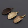 Cuchara Pequeña para Té con Forma de Hoja de Bambú Tallada a Mano Cuchara para Hojas de Té Kung Fu Venta Directa de Fábrica Dropshipping