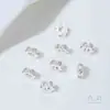 Cobre Plateado que Conserva el Color Incrustado con Plata Pura Espaciador de Circonita Espaciadores en Forma de Serpiente Cuentas Cuadradas Cuentas de Barril Colgante Passepartout Accesorios para Joyería DIY