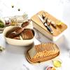Caja de Almacenamiento de Pan de Gran Capacidad Caja de Almacenamiento con Tapa de Madera de Grado Alimenticio para Hornear Alimentos Caja de Almacenamiento Especial para Tostadas