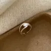 Anillo de Metal Plateado de Moda Estilo Ins, Diseño Abierto Ajustable, Anillo Minimalista Único Apilable con un Toque de Lujo para Mujer