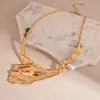 Collares Geométricos Irregulares Exagerados Europeos y Americanos, Cadenas para Clavícula de Diseño de Nicho de Lujo Ligero, Collares Simples y de Gama Alta al por Mayor