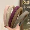 Diadema de Peluche Granular Maillard para Mujer Nueva Otoño e Invierno Diadema de Esponja para la Parte Superior de la Cabeza
