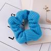 Diadema de Color Puro para Intestino Grueso de Otoño e Invierno, Lazo para el Cabello Tejido de Lana para Mujer, Cuerda para el Cabello, Accesorios para el Cabello, Flor Gruesa Trenzada para la Cabeza