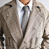 Corbata Estrecha Casual de Lana Mezclada Hecha a Mano en Italia para Hombre Estilo Caballero Británico Cuadros Vintage Salida de Fábrica