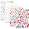 Adesivos de diamante acrílico para crianças, adesivos coloridos de strass 3D, decorações de artesanato DIY, adesivos de joia, adesivos de cristal criativos