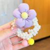 Diadema de goma con forma de bola para niña, diadema con flores de perla, estilo princesa