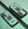 Adequado para nova capa de celular Samsung A25 com anel de urso de batalha Samsung A25 5G capa protetora com janela deslizante magnética