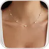 Melhor Venda Europeia e Americana Novo Colar Cruz Banhado a Ouro 18K Corrente para Clavícula Feminina Moda Simples Joia para o Dia a Dia
