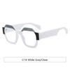 Gafas de Sol Estilo Nuevo 2026 Transfronterizas de Moda Marco Cuadrado Poligonal Gafas de Sol Florales de Gama Alta para Mujer Protección UV
