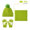 Conjunto de Tres Piezas de Gorro Bufanda Guantes Tejidos para Otoño Invierno Gorro de Lana Grueso Cálido Guantes con Pantalla Táctil para Mujer