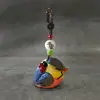 Pequeno Chirp Colorido e Gorducho Escultura em Madeira Maciça Pura Artesanal Estilo Fofo Criativo Artesanato de Pássaros para Casa Pequenos Enfeites para Escritório