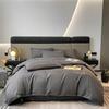 Conjunto de Cama Bordado Escovado Lavado Cor Sólida Luxo Leve Lençol de Algodão Lavado Capa de Edredom Atacado de Fábrica