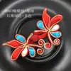 Botón en forma de mariposa de alambre de cobre para cheongsam con bola de cuentas, bufanda de algodón acolchada para el cuello, hebilla de placa de cheongsam tejida a mano