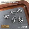 Decoraciones para Uñas de Aleación en Forma de Media Luna Estilo Francés, Colgante de Mariposa Hueca Tridimensional, Uñas Portátiles DIY de Alta Gama con Accesorios de Pedrería Grandes