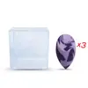 Algodón de maquillaje flocado tipo gota de agua sin látex mini huevo de maquillaje huevo de belleza mini corte oblicuo traje de esponja para polvos tipo calabaza