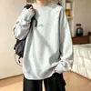 Moletom bordado desconstruído estilo americano para homens, design vintage, blusa de gola redonda, jaqueta da moda para o outono, peso pesado, corte solto