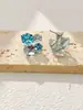 Pendientes de Cristal de Azúcar Sencillos Pendientes Versátiles de Lujo Ligero Accesorios de Nicho de Alta Gama para Mujer