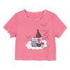 Camiseta de Manga Corta para Bebé Niña Verano Nueva Infantil Estilo Occidental Color Caramelo Estampada Combinable Top Camiseta Base