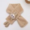 Bufanda Infantil de Peluche de Dibujos Animados Linda Otoño e Invierno Cálida Bufanda Cruzada para el Cuello para Niños y Niñas Protector de Cuello Grueso a Prueba de Frío