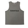 Camiseta sin mangas con letra Hhh Essentials Moda de calle Marca de moda Casual Versátil Holgada Camisa base Unisex Algodón puro