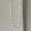 Colar de Flor com Contas Coloridas Feito à Mão para Mulheres, Simples e Versátil, Estiloso e na Moda, Corrente de Pescoço Elegante, Corrente para Clavícula