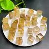 Serie de Cubos de Azúcar de Cristal Natural: Accesorios de Cubo de Azúcar Súper Siete Cristal Blanco, Fantasma Rojo, Oro Negro para Decoración de Pulseras de Cristal DIY