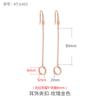 Pendientes de Hebilla de Seguridad de Plata de Ley 925 Accesorios DIY Jade Cera de Abejas Ámbar Pendientes Soporte Vacío Soporte para Oreja Clavo de Oreja Soporte Vacío