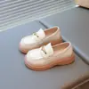 Zapatos de Cuero Estilo Británico para Niñas 2026 Modelo Nuevo de Primavera Mocasines Slip-On Infantiles Zapatos de Rendimiento Versátiles de Suela Suave para Niños Mayores