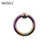 Anillo Meier de acero inoxidable para mujer, piercing de aro para nariz no convencional, anillo de tarjeta de resorte, anillo de bola, aro para nariz, joyería transfronteriza europea y americana