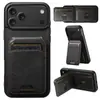 Funda para iPhone 18 Pro Denior de cuero sintético con soporte magnético para tarjetas, cubierta antigolpes para Apple 17 Pro Max Air
