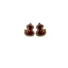 Pendientes de Plata de Ley S925 con Aguja para Feng Shui que Potencian la Riqueza para Mujer, Delicados y Compactos Pendientes de Botón con Forma de Calabaza y Elegante Lazo, Aspecto de Alta Gama, Rojo de Año Nuevo