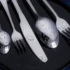 Venta al por mayor del fabricante Juego de cubiertos de acero inoxidable para cuchillo, tenedor y cuchara Vajilla occidental Cuchillo y tenedor para filete Cuchara de postre Se puede imprimir con logotipo