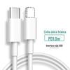 Fornecimento direto pontual de linha de dados Apple PD de 18 W para linha de dados do telefone Carregador PD Linha de carregamento rápido de 12 W PD