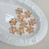Cuentas Acrílicas Transparentes de Copo de Nieve Multicolor con Agujeros para Accesorios de Llavero DIY y Cuentas Sueltas