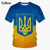 Camiseta de Manga Corta Ucrania Hombres Mujeres Casual Camiseta Impresa en 3D Tema Patriótico de Ucrania Ropa de Calle Tops Camisetas