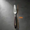 Raspador de pintura al óleo altamente elástico, cuchillo para mezclar colores de pintura acrílica artística, raspador de pintura de acero inoxidable individual con mango de madera